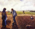 peasants in the field eragny 1890 Camille Pissarro